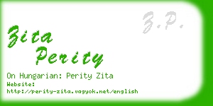 zita perity business card